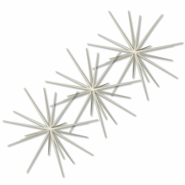 Queens Of Christmas 15 in. Starburst Ornament with Glitter, White , 3PK STBST-15-WH-3PK